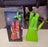 Complete stainless steel kitchen knife and peeler set with stand.