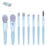 8-Piece Mini Makeup Brush Kit – Portable Premium Synthetic Set with Case (Mix Colors)