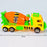 Cement mixer toy with pushback action