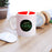 Coffee mug with a unique mixed design.