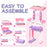 Big Beauty Set Suitcase On Wheel, The Ultimate Beauty Set On Wheels for Girls, Makeup Kit is Easy to Clean & Use, Portable Beauty Set with 25 Pieces for 3 Years BIS Approved. (Beauty Set Trolley)