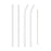 4 Pcs Reusable Glass Straws with 1 Cleaning Brushes