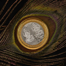 Divine Lakshmi Ganesh Gold-Silver Plated Blessing Coin