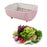 BPA-free double-layered strainer bowl with handles