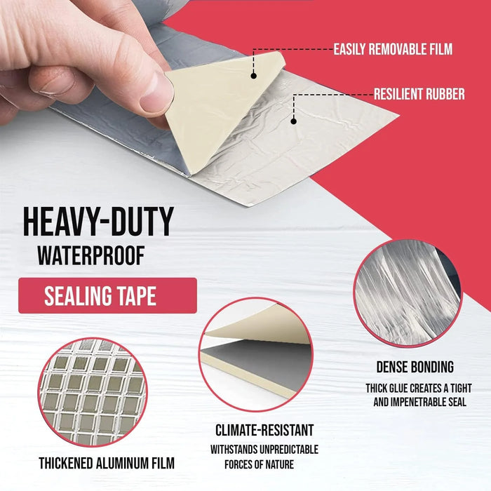 High-Temperature Heat Reflective Aluminum Foil Duct Tape Roll – Self-Adhesive, Insulation & Water-Resistant (1 Pc, 796 gm)