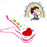 Colorful mini guitar toy with music for kids.
