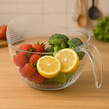 Supermom Transparent Multipurpose Plastic Bowl with Handle (1 Pc)