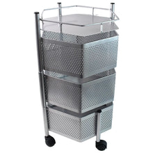 3-Layer Hexagon Kitchen Trolley with Wheels (1 Pc)