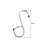 Stainless steel hooks for wall mounting.