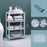 Multi-tiered storage rack with 4 layers, suitable for use in kitchen or bathroom.