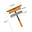 Rotatable cleaning brush with multi-functional design, showing use on different surfaces.
