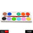 Watercolor set with 12 colors and paint brush.