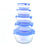Modern Glass Bowl Set Mixing / Storage Bowls with Lids (5 Pcs Set)