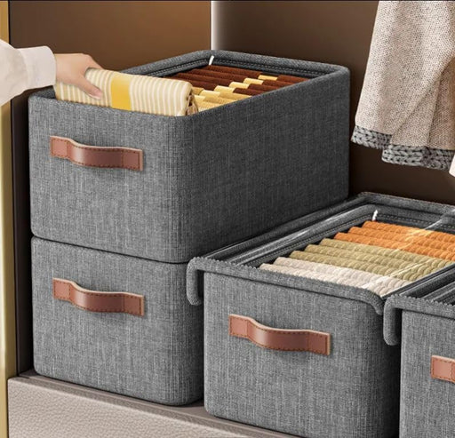 Foldable Storage Bin with Lid – Large, Clear, Stackable & Wheeled Organizer