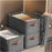 Foldable Storage Bin with Lid – Large, Clear, Stackable & Wheeled Organizer