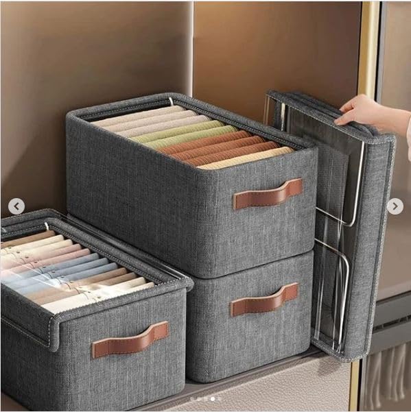 Foldable Storage Bin with Lid – Large, Clear, Stackable & Wheeled Organizer