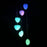 Garden wind chimes with solar power and LED lights for nighttime ambiance.