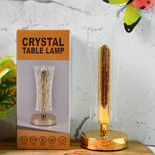 Luxury Crystal Sparkle Bedside Lamp with Golden Metal Base