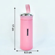 Pink Glass Hydration Bottle – 400ml Leak-Proof