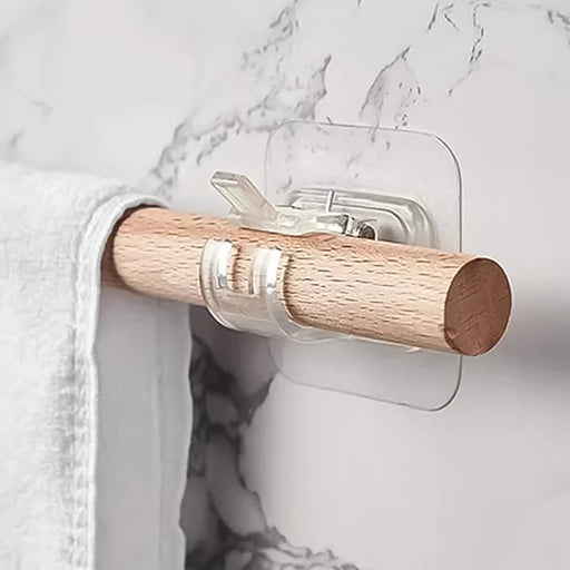 Transparent Wall-Mount Clip with Strong Spring Grip | Self-Adhesive Organizer Hook
