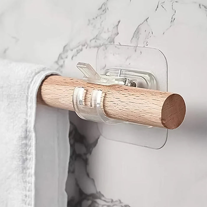 Transparent Wall-Mount Clip with Strong Spring Grip | Self-Adhesive Organizer Hook