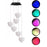 Solar-powered garden wind chimes with six LED lights for a stunning evening glow.