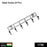 Multi-hook stainless steel strip for organizing items