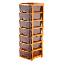7-Layer Plastic Storage Organizer with Drawers