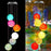 Solar-powered crystal ball light for garden decor