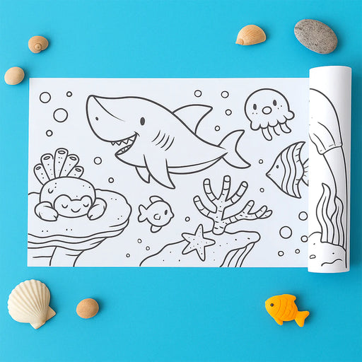 Kids' Educational Coloring Roll – Long Roll Paper Activity (1 Pc)