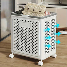 Laundry Storage Cart – Large Foldable Basket with Wheels for Easy Transport