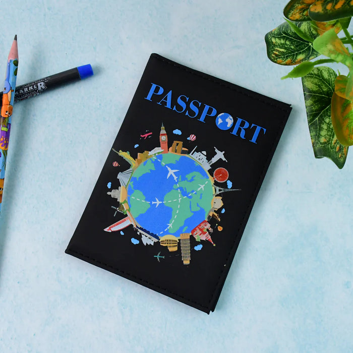 Stylish Travel Passport Holder Cover – Printed Design (1 Pc)