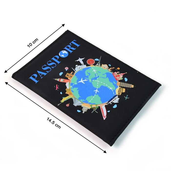 Stylish Travel Passport Holder Cover – Printed Design (1 Pc)