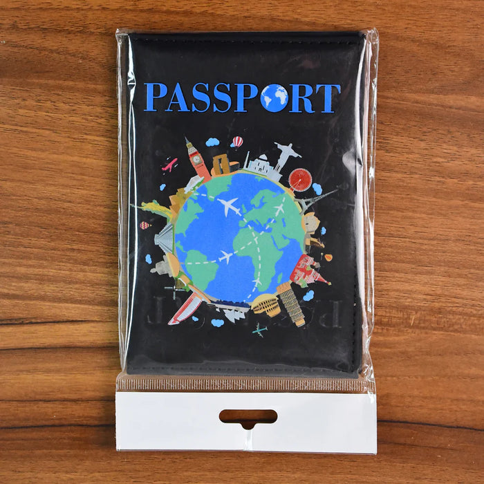 Stylish Travel Passport Holder Cover – Printed Design (1 Pc)