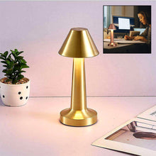 Touch Control Metal LED Table Lamp – USB Rechargeable & Dimmable