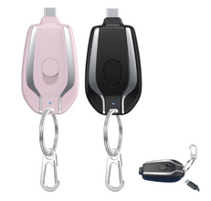 Mini Keychain Power Bank 1500mAh – Type-C Fast Charger for Android