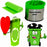 Green biodegradable trash bags for responsible waste handling.