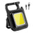 Mini Rechargeable Keychain Flashlight - 4 Light Modes with Folding Bracket & Magnetic Base