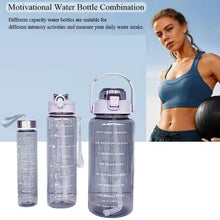 Set of 3 Motivational Transparent Water Bottles