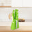 Ergonomic kitchen knife and peeler set with holder.
