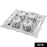 4-section airtight tray for dry fruits and snacks.