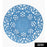 Storage basket with SKU code featuring a round flower design.