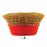 Wire cup brush in gold for effective cleaning.
