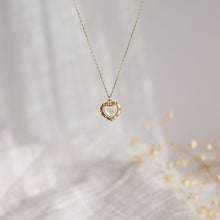 Vintage Retro Charm Heart Necklace