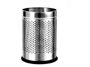 Stainless Steel Perforated Office Dustbin – Round, Pack of 1