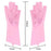 Silicone scrubber gloves in different colors