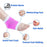Open toe socks with moisturizing gel, worn on feet