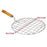 Kitchen grill with wooden handle, ideal for roasting and barbecuing.