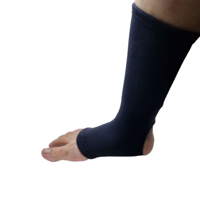 Ankle Compression Support Joint Pain Relief, Sprains, Tendonitis Reduce, For Men & Women - 1 Pair (Blue) (Large - Delux)