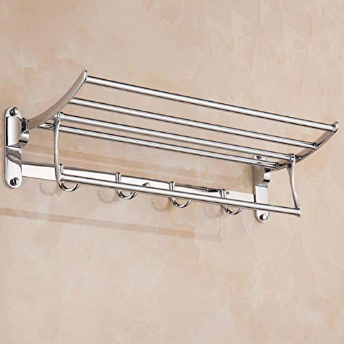 Stainless Steel Folding Towel Rack Cum Towel Bar 18 Inch